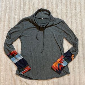 Aztec print sweater pull over long sleeve hippy boho